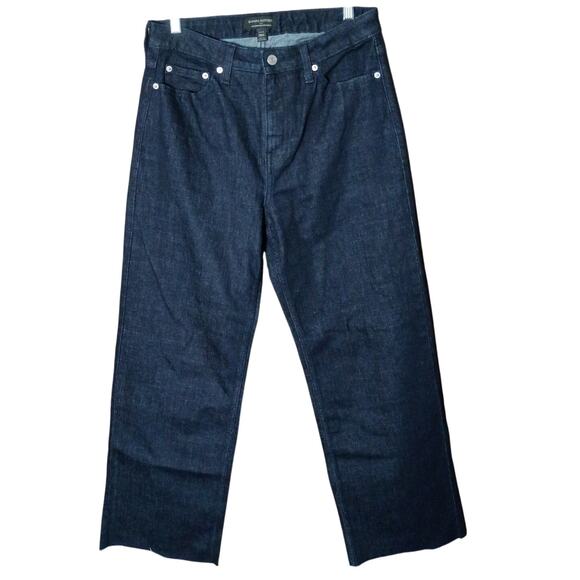 Banana Republic Women 28/6  Ultra Hi Rise Straight Leg Raw Hem Denim Jeans - Picture 2 of 7